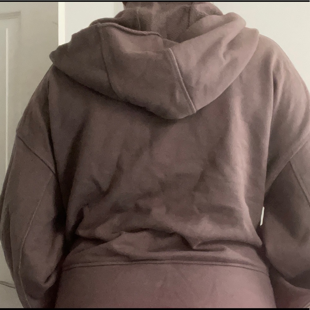 ALO BROWN/DARK NUDE HOODIE SIZE S